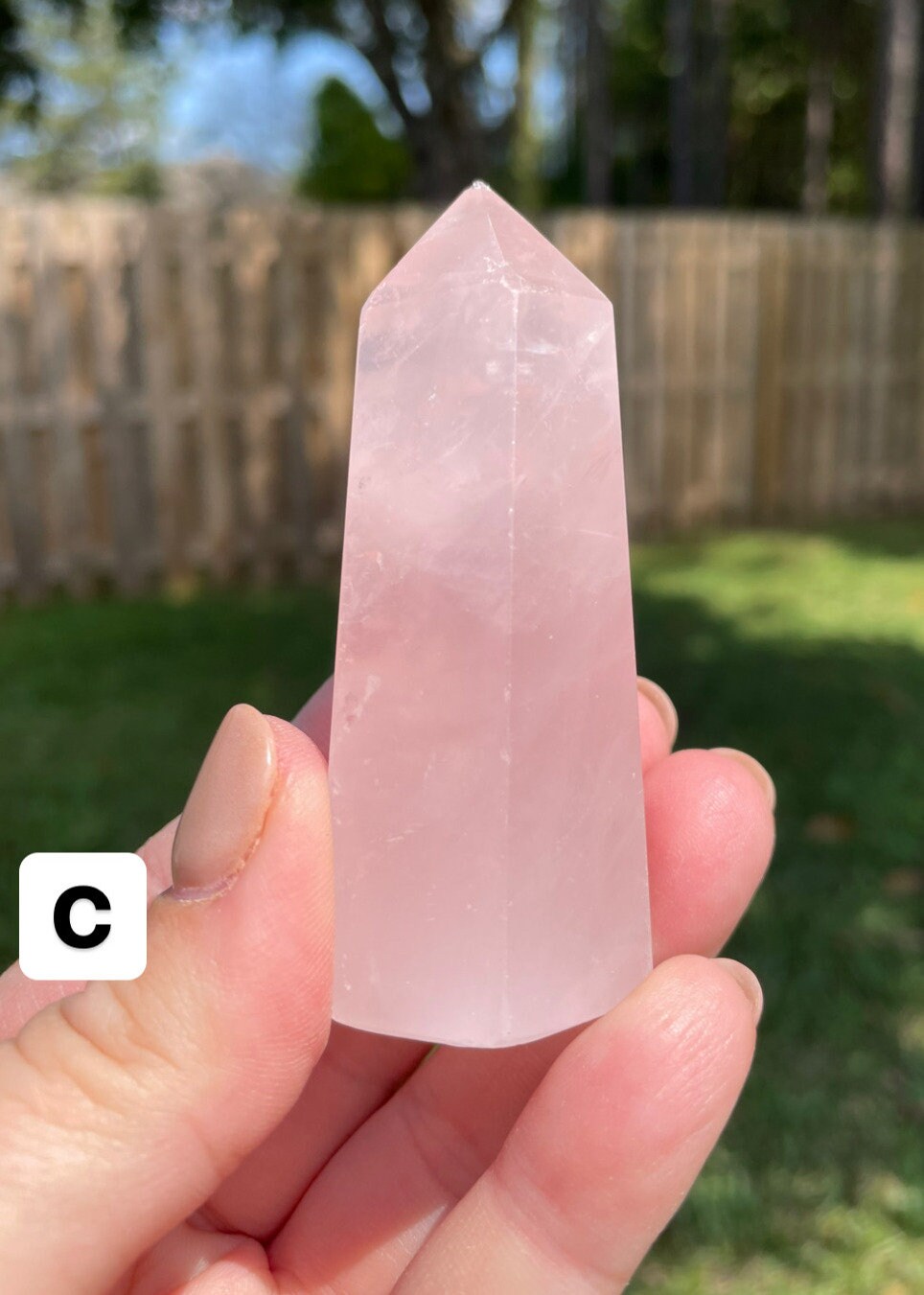 Rose Quartz Tower Crystals Generator Points Inches Reiki Infused Love ...
