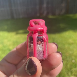 Romantic Passionate Love Spell Jar Bottle Witchy Garnet Rose Quartz Blessed