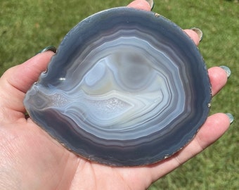 Natural Agate SlIces Coasters 4.25-5 inches Soothing Balance Stability Security Mother Earth