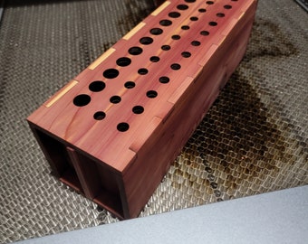 Laser Cut Plans - Red Cedar Paint Brush holder