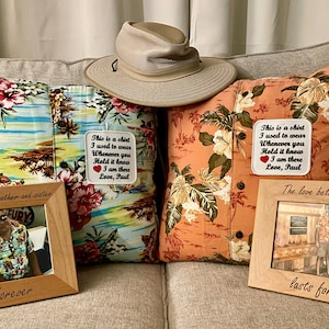 Memory pillow, Meaningful Memory gift, memorial pillow, sympathy gift, condolence, loss of mother father spouse child, shirt pillow