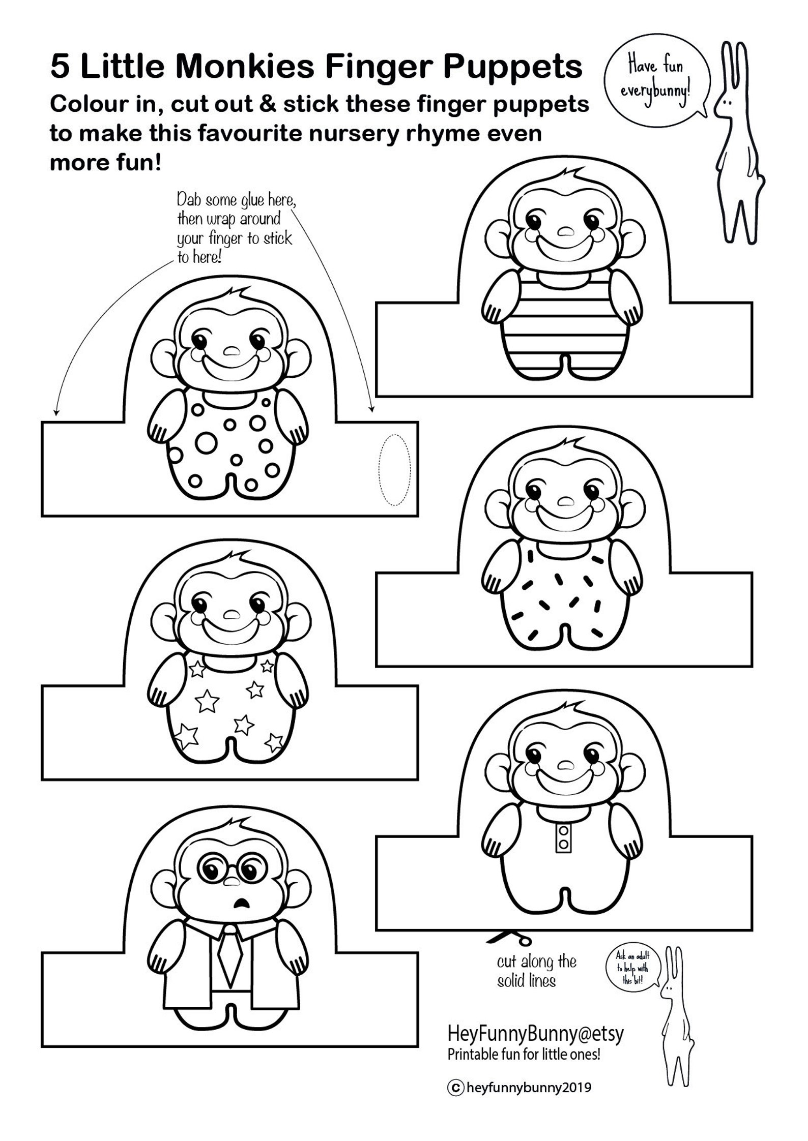 Printable Paper Craft Nursery Rhyme Finger Puppets Et vrogue.co