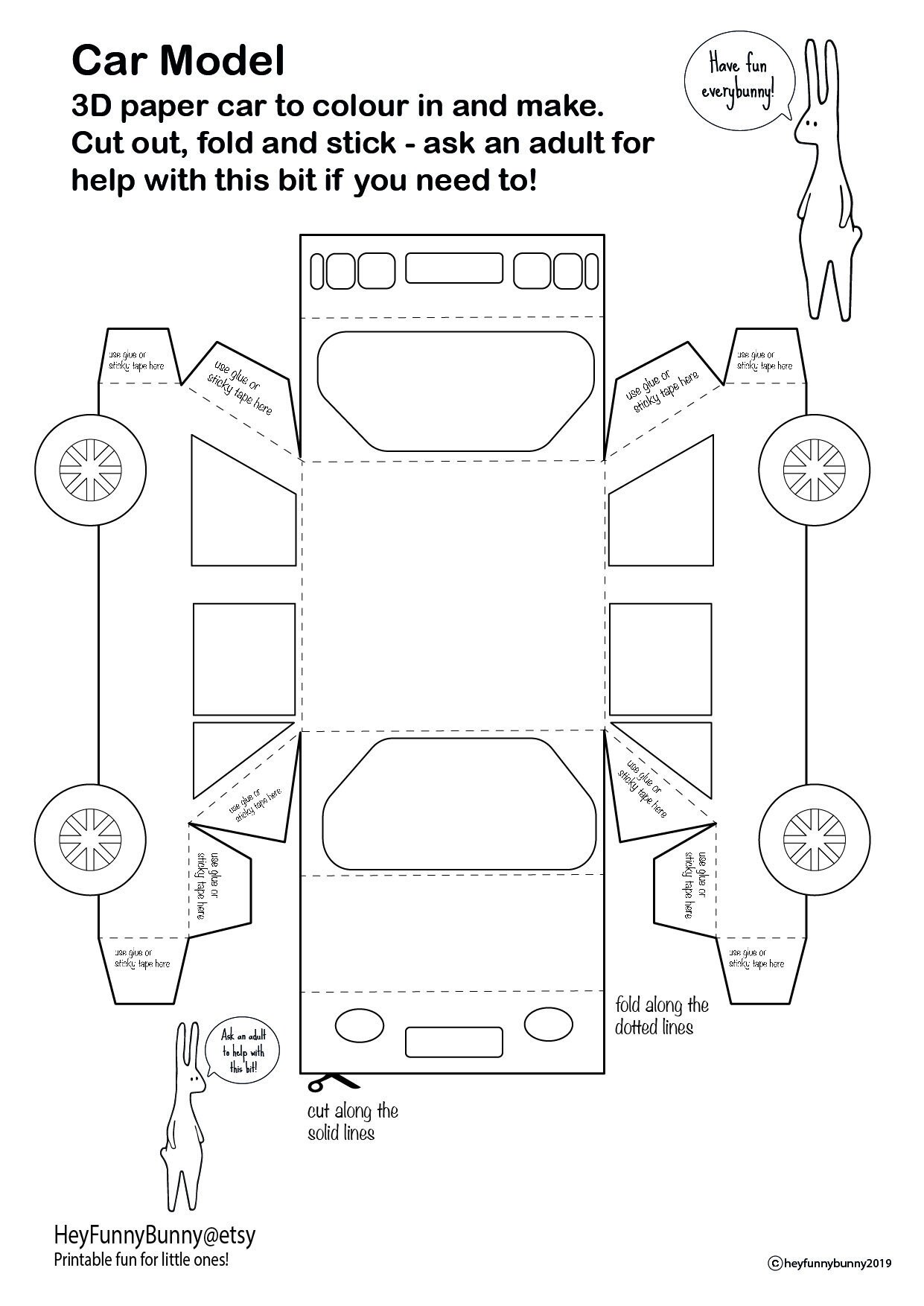 Papercraft Car Template Papercraft Car Template
