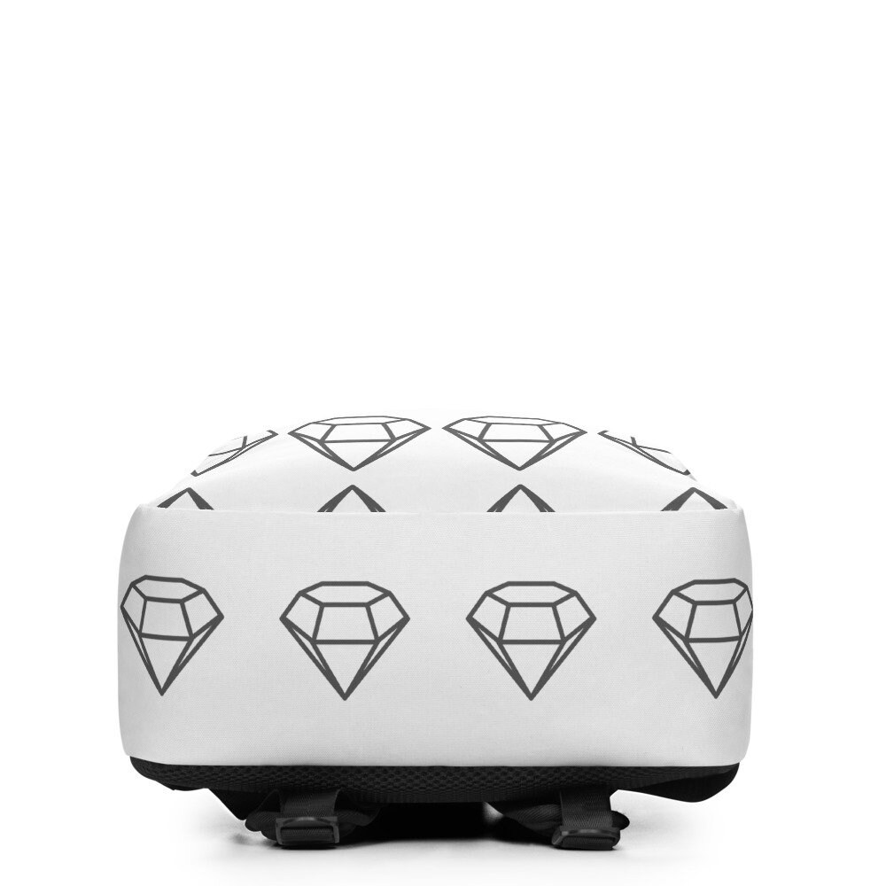 Diamond Pattern Black and White - Minimalist Backpack for  display picture 1