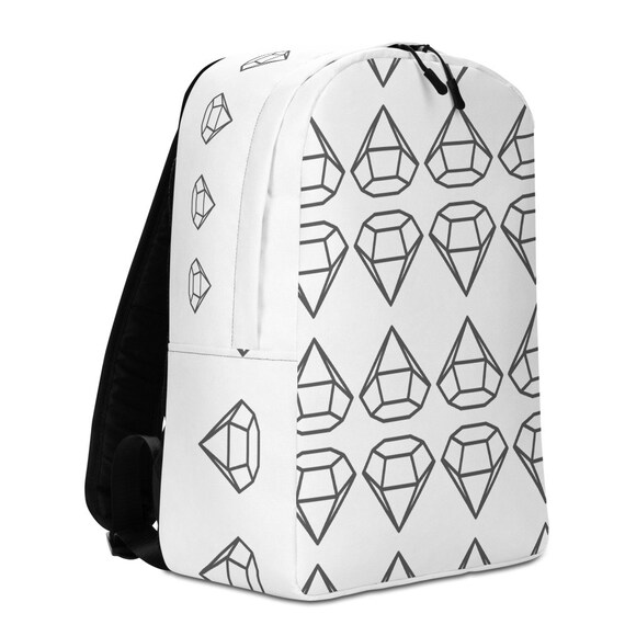 Diamond Pattern Black and White - Minimalist Backpack for  display picture 3