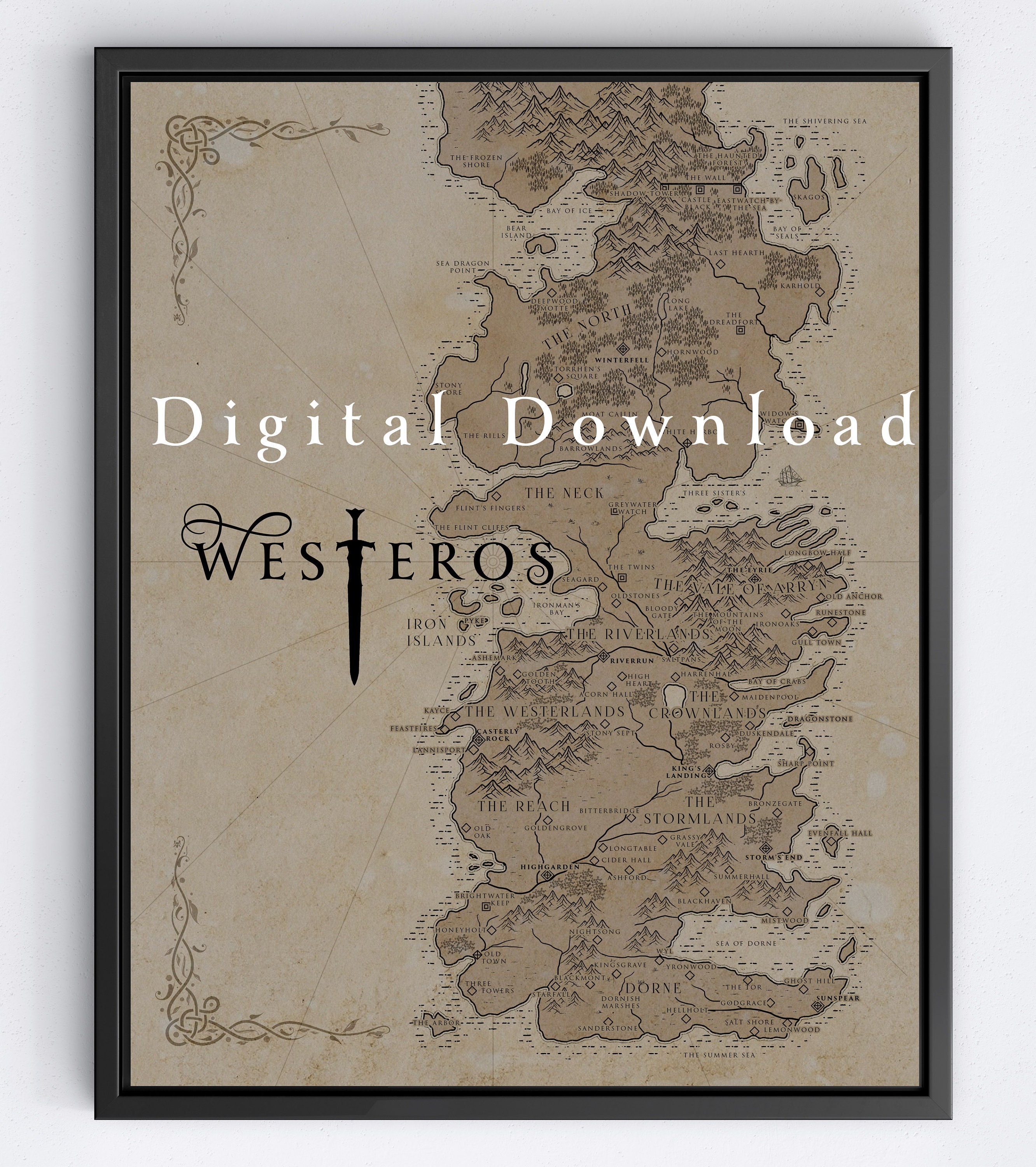 Westeros Map High Resolution