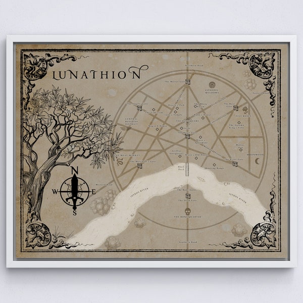 Sarah J Maas Map Print Etsy
