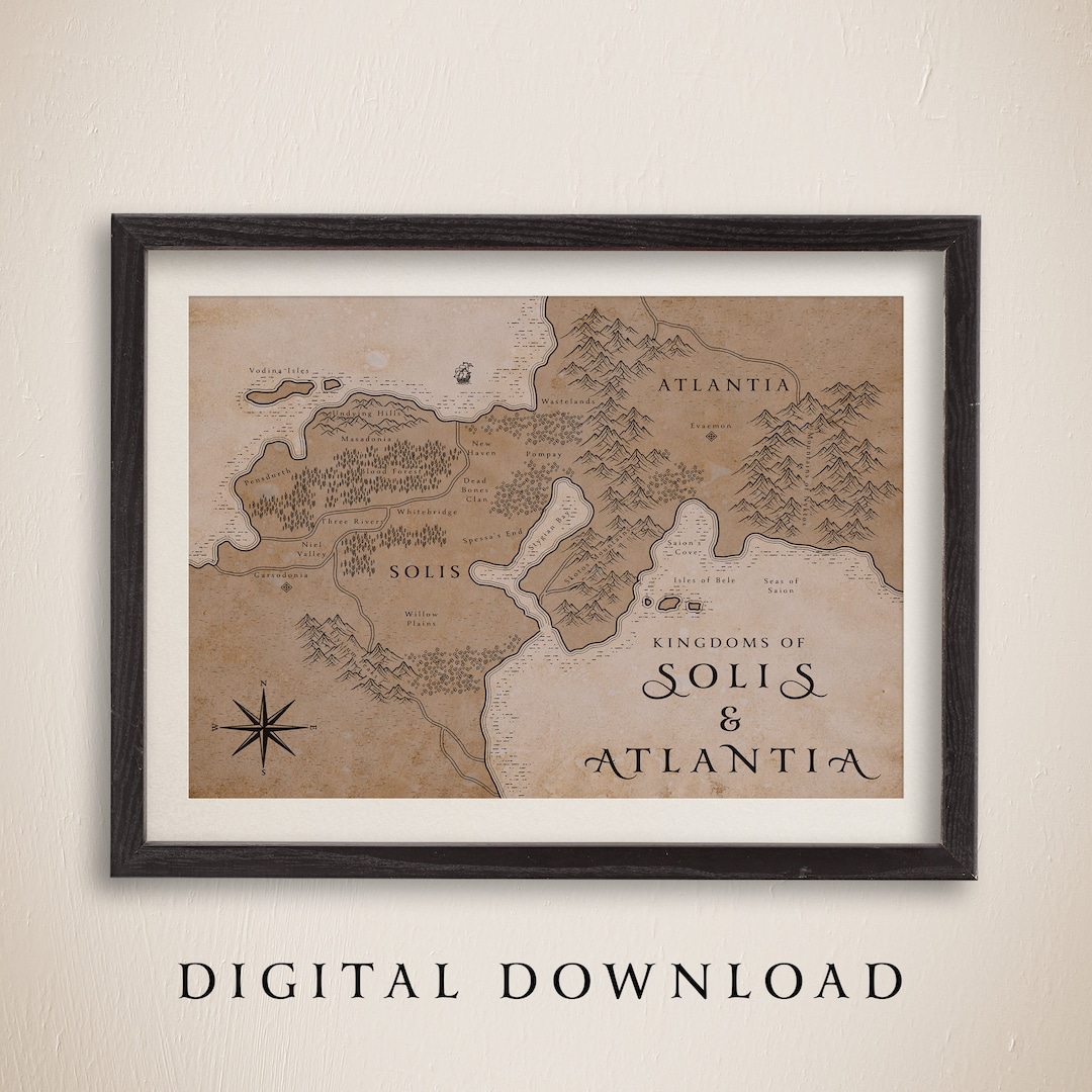 DIGITAL DOWNLOAD From Blood and Ash Vintage/paper Style Map - Etsy