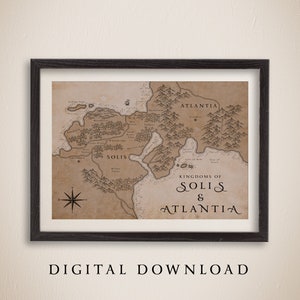 DOWNLOAD DIGITAL do mapa de estilo vintage/papel de sangue e cinzas