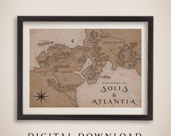 DIGITAL DOWNLOAD From Blood and Ash Vintage/Paper Style Map