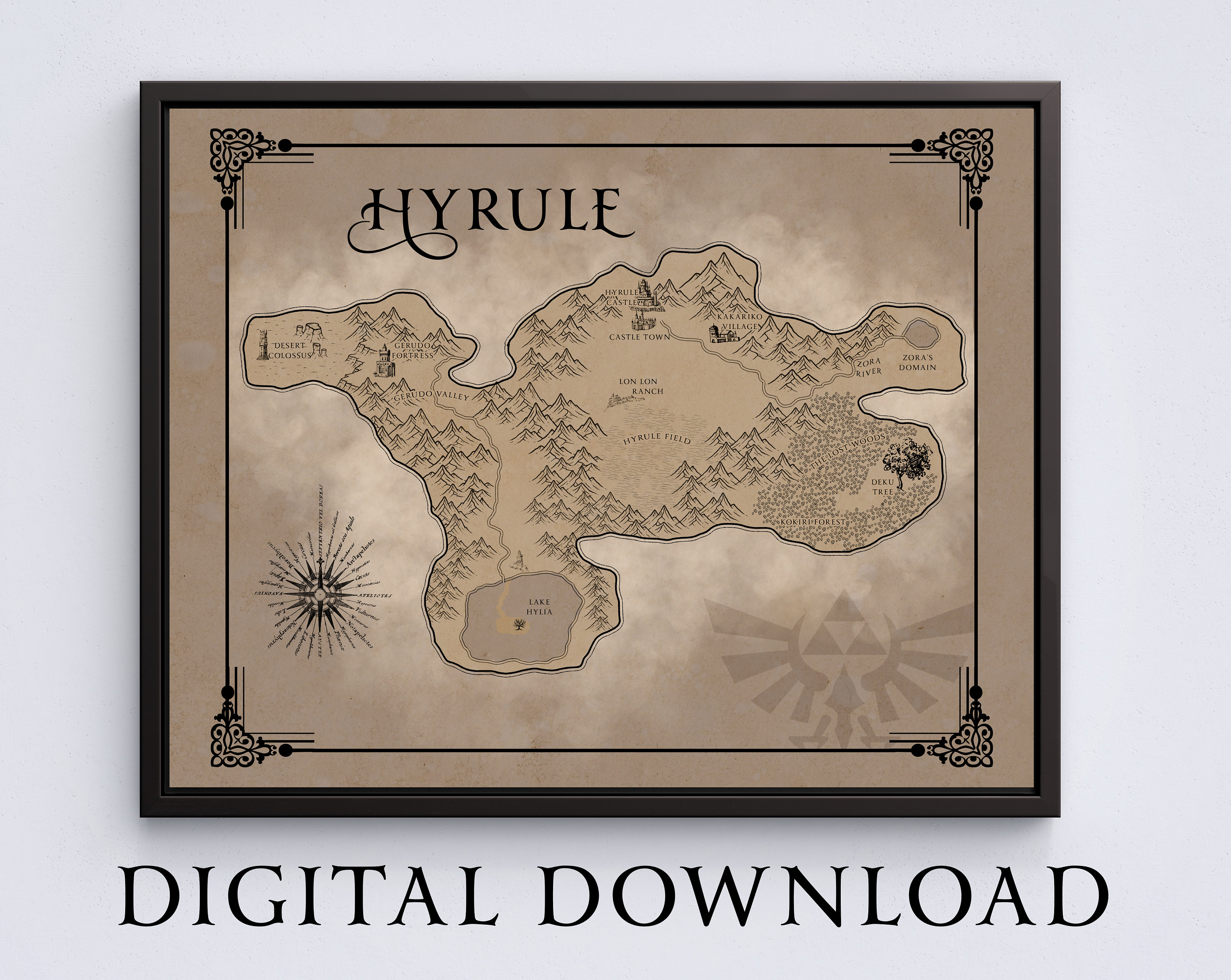 Legend of Zelda: A Link to the Past, Map of Hyrule - Canvas Wrap Print -  PersonalThrows