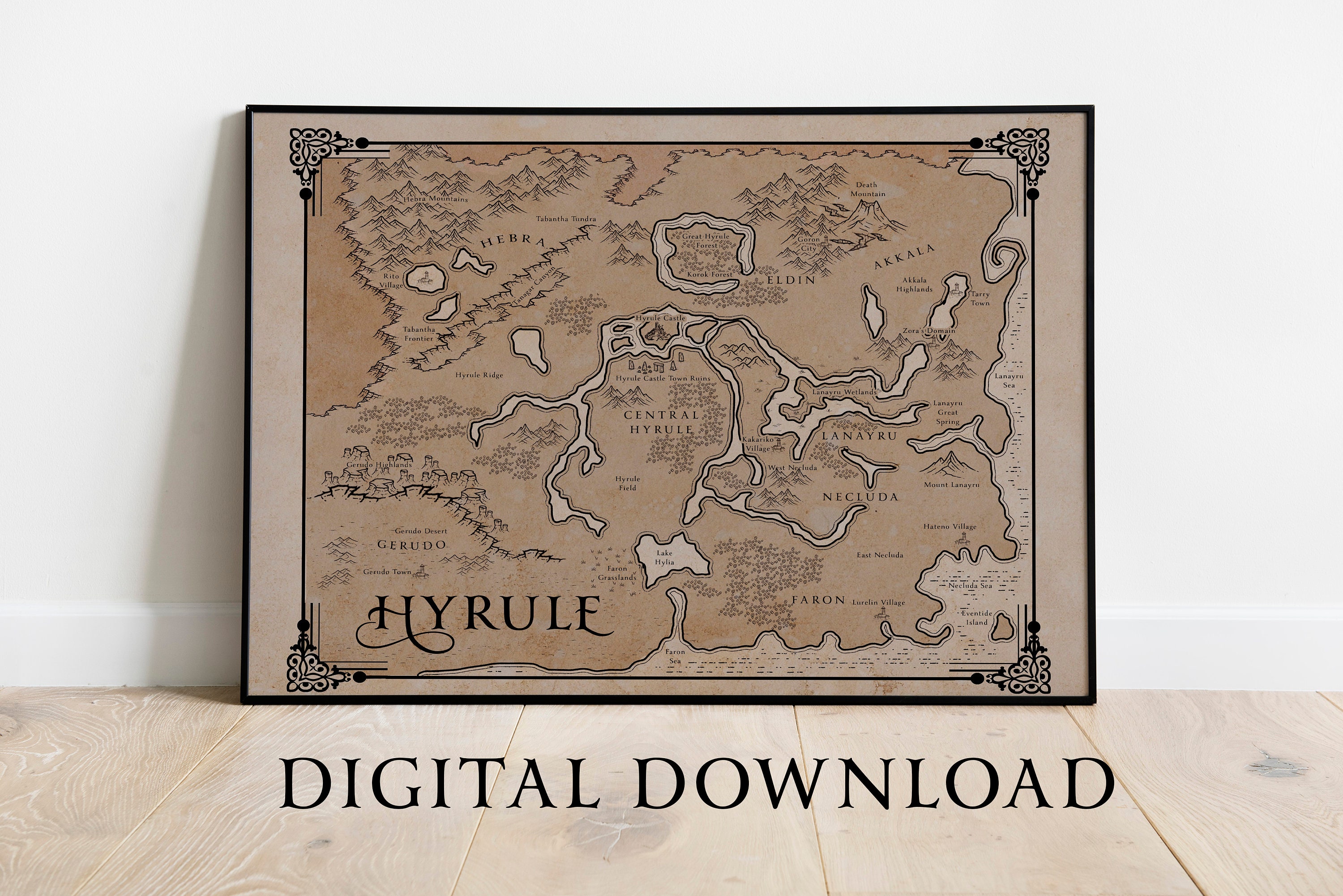 Legend of Zelda Map - Etsy