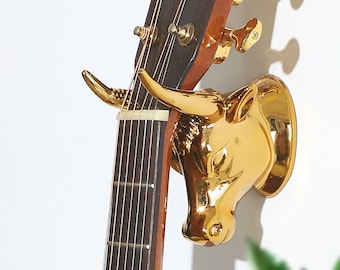 Colgador de guitarra Taurus, estante de pared de guitarra, gancho de pared de instrumentos musicales, colgador de ukelele, colgador de Metal, soporte de pared de guitarra, decoración de pared