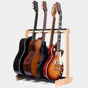 Solid Wood Multi-Head Guitar Stand, Wooden Vertical Support, Piano Store Display Stand, Guitar Floor Stand, Guitar Accessories, Guitar Stand