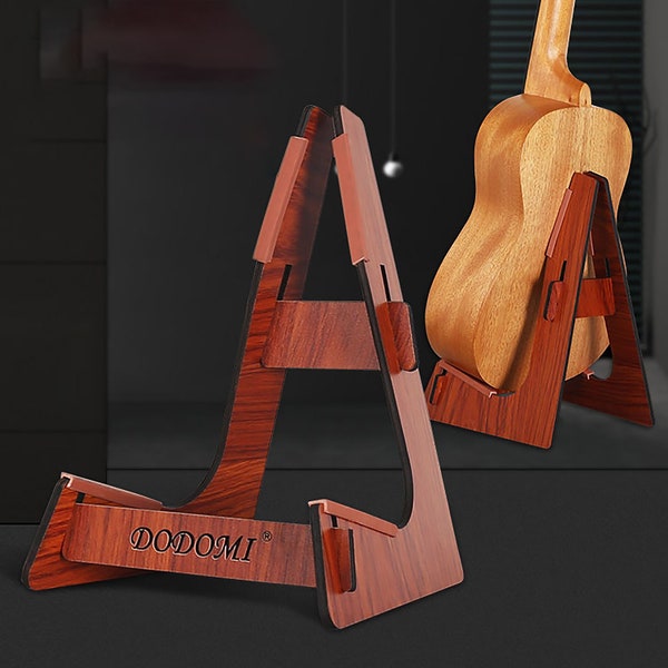 Guitar Stand, Solid Wood Floor Stand, Violin Ukulele Stand, Detachable L-Shaped Stand, Portable Stand, Wooden Instrument Stand