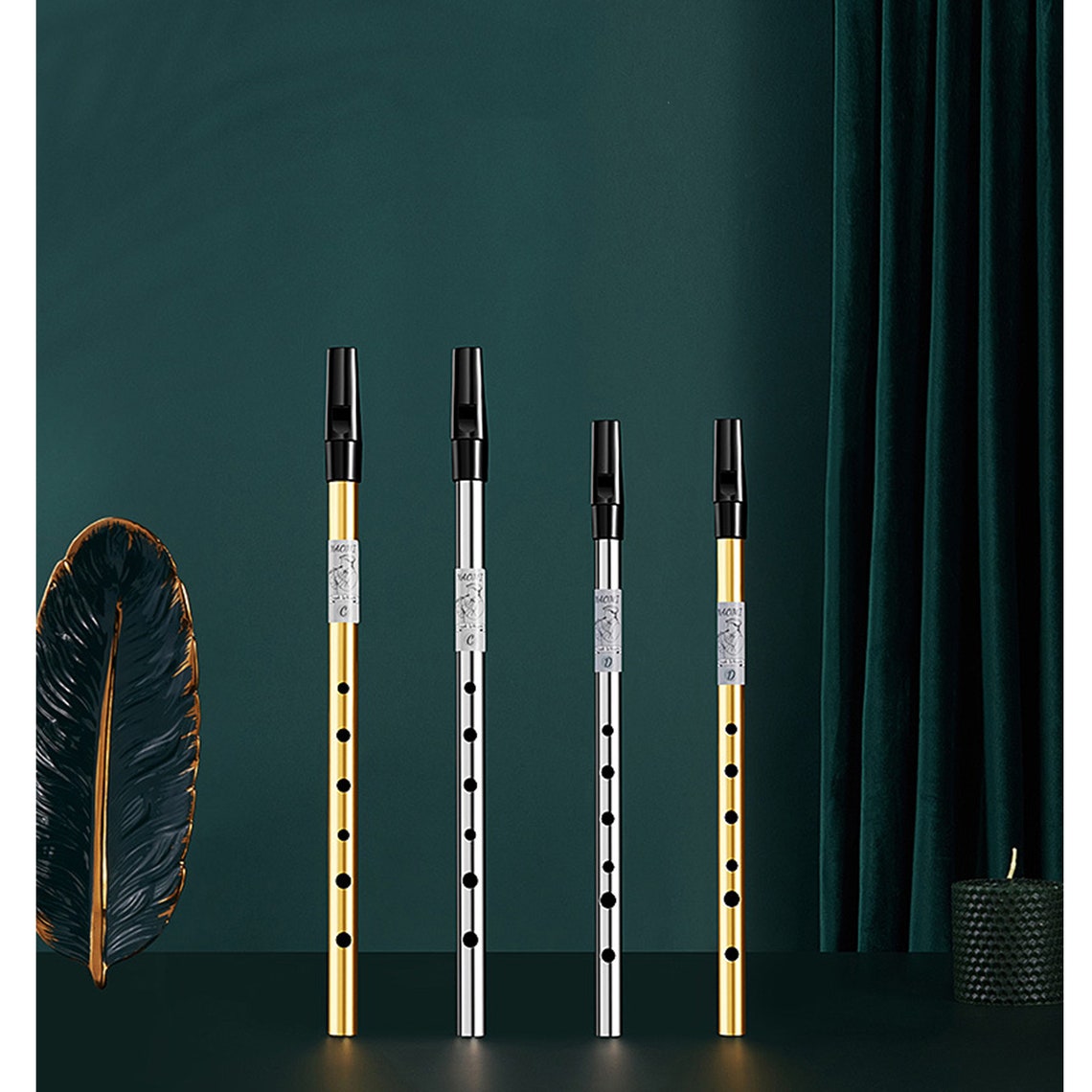 Metal Sixhole Recorder Short Flute Small Flute Portable Etsy