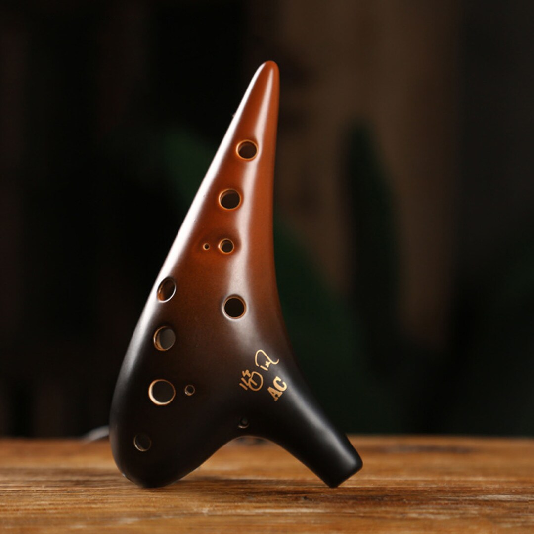 Smoked Ocarina,12 Hole Ocarina,c Key Ocarina,ceramic Ocarina, Hand