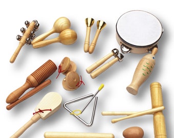 Wooden Musical Instruments, Early Education Musical, Wooden Sand Eggs, Percussion Instruments, Wooden Rattles, Hand Drums, Children's Gifts