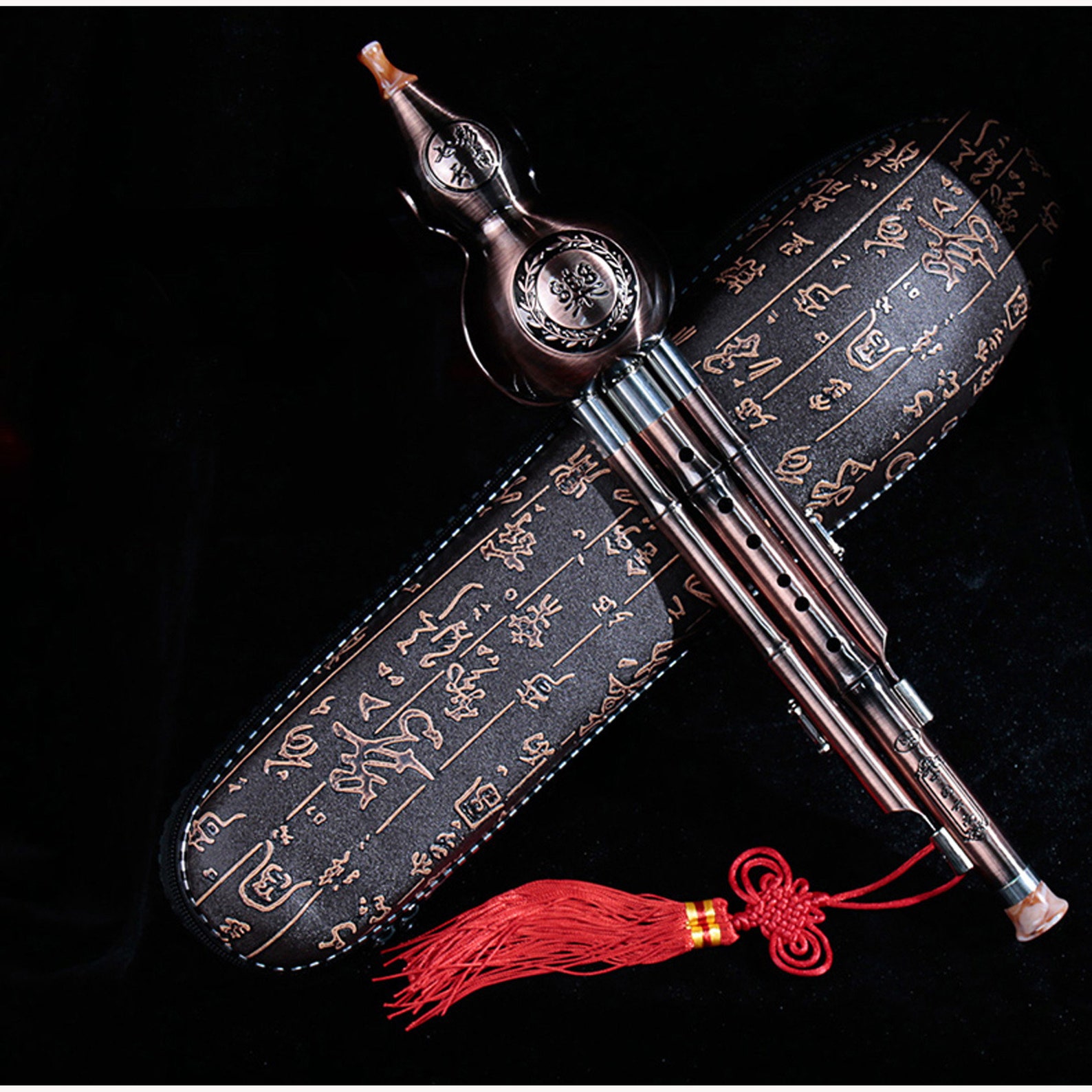 C Key Chinese Hulusi Flute Woodwind with Case Bamboo Hulusi Etsy