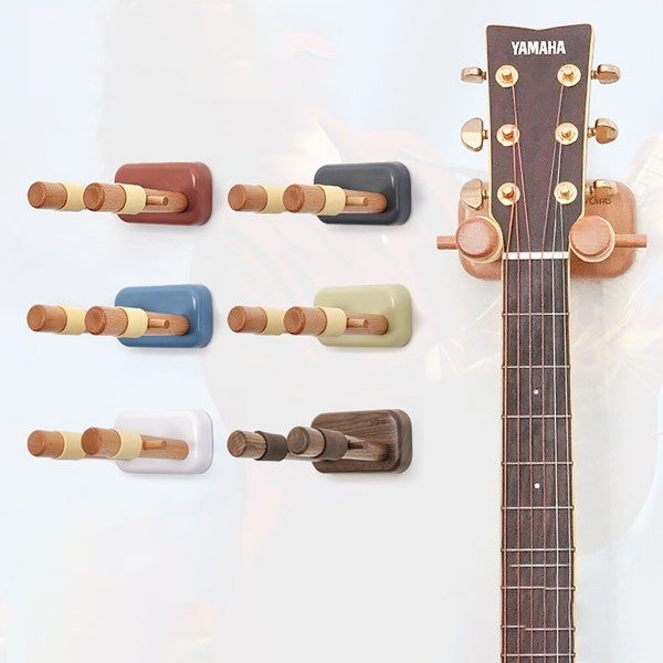 Gatvrije gitaarmuurhanger, klassieke gitaar massief houten hanger, ukelele muurbeugel, gitaarhaak, ukelelehouder, eenvoudige gitaarhouders