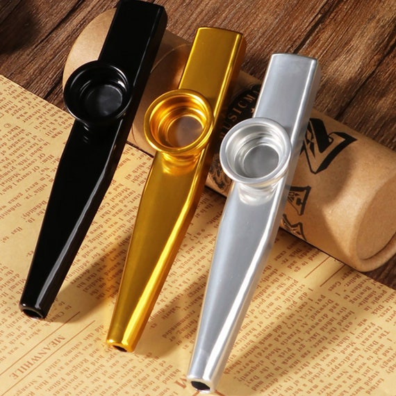 Buy Gold/silver/black Metal Kazoo, Beginner Guitar Ukulele,professional  Instrument,solid Color Kazoo,student Musical Instrument,music Lover Gift  Online in India 