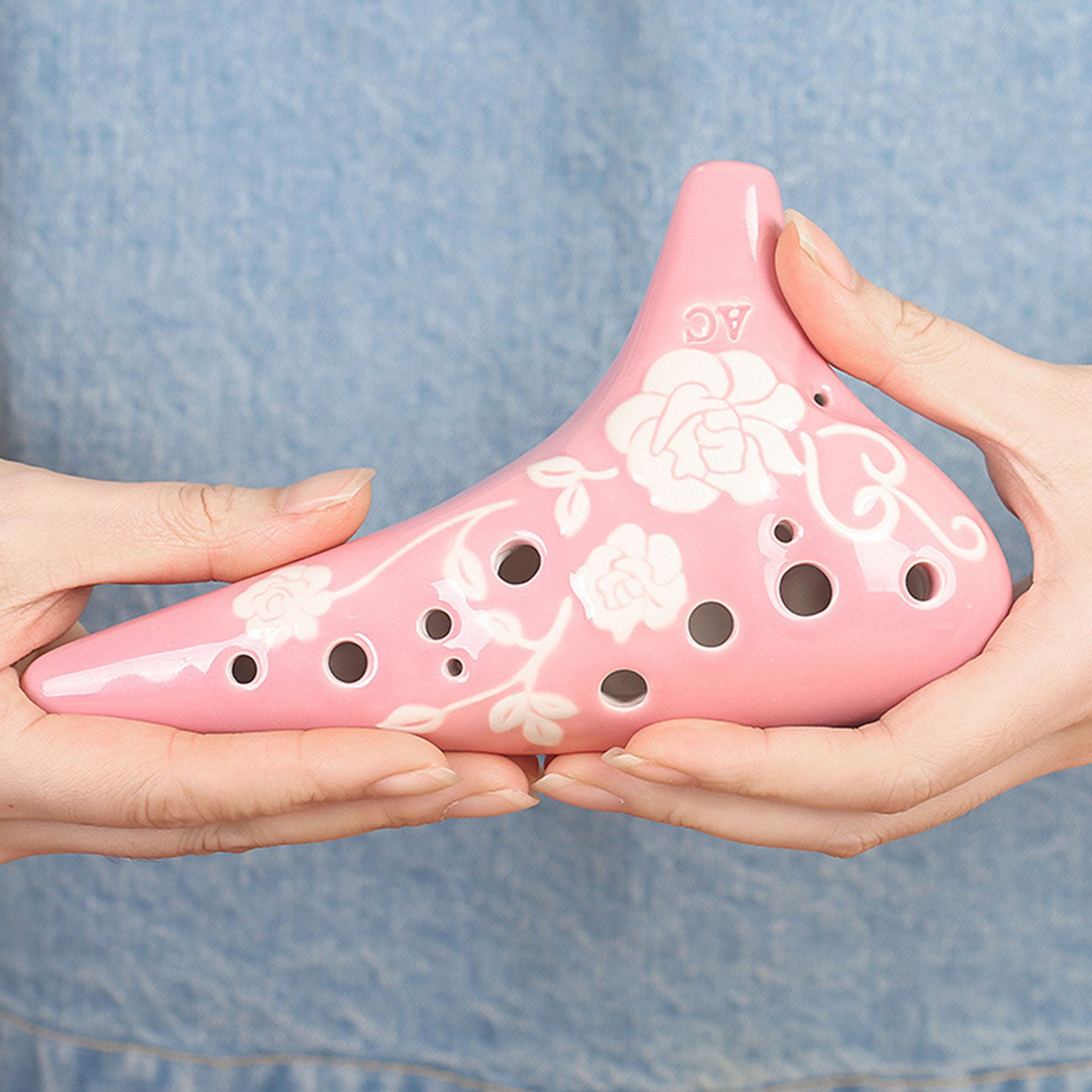 Flower Ocarina pink Ocarina beginner Ocarina 12 Hole Ocarina c Key