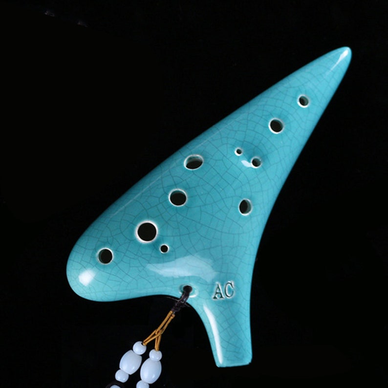 12 Hole Professional Ocarina, Ceramic Ocarina, Alto C Tone Classic Flute Instruments, Ceramic Musical Instruments, Musical Instruments B