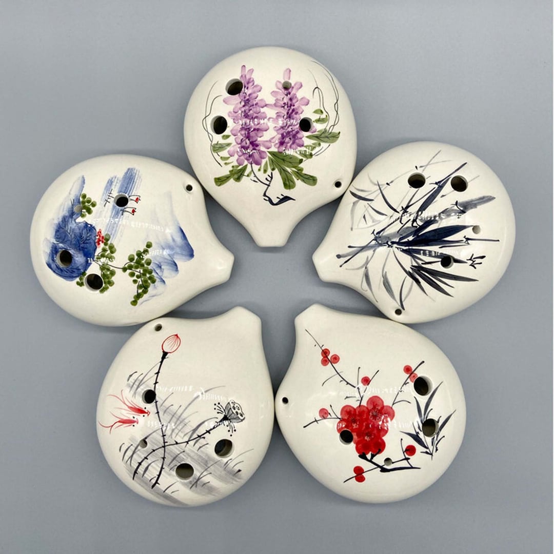 Round Ocarina,6 Hole Ocarina,hand Painted Ocarina,pattern Ocarina,wind