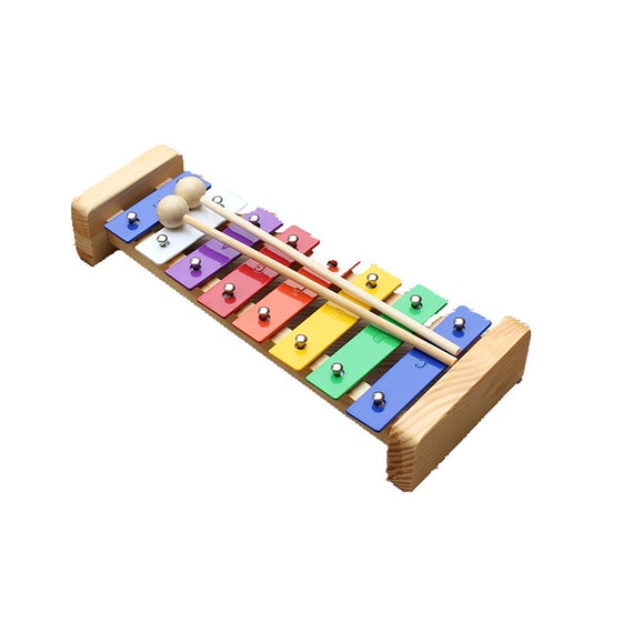 Xylophone Bois Instrument de Musique pour Bebe Enfant Adulte Glockenspiel  Avec Maillet en Bois Jouets Musicaux 8 Clés Educati