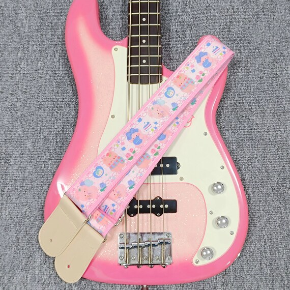 Pink and 2024 blue guitar
