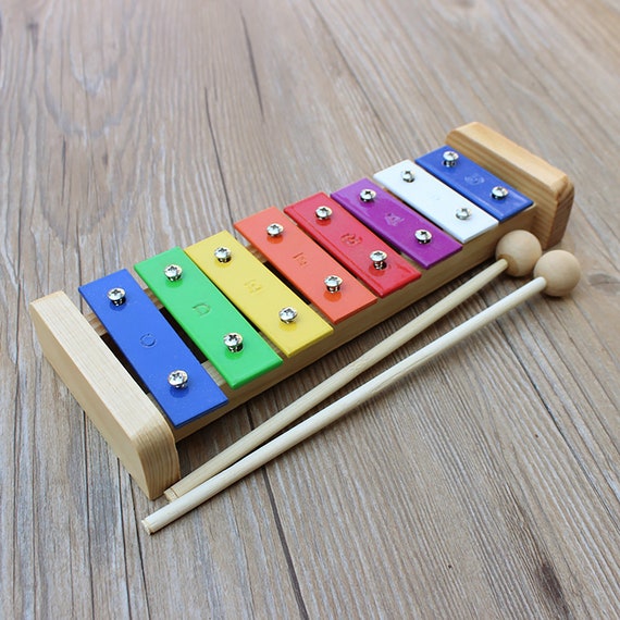 Xylophone pour enfants, xylophone avec maillet, instrument Orff pour le  préscolaire, kit de percussion pour tout-petits avec accordage  professionnel, piano 8 tons -  France