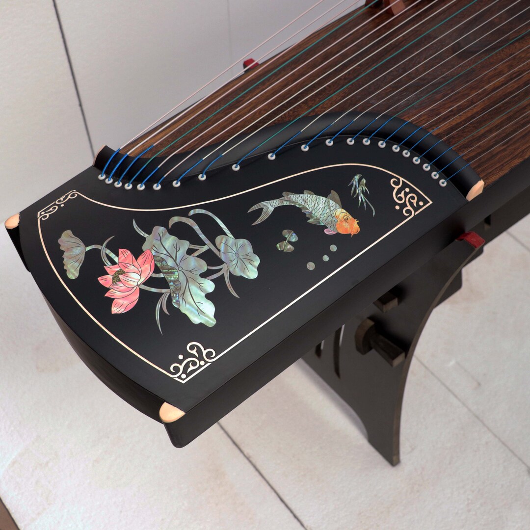 Beginner Guzheng, 125cm Portable Guzheng, Black Sandalwood Guzheng