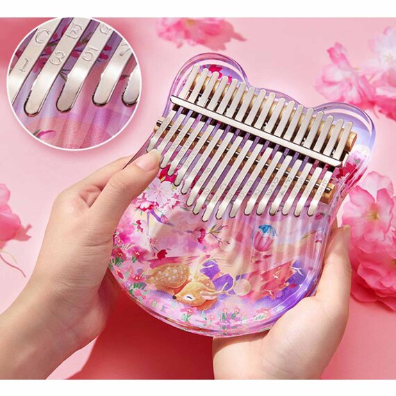 Cherry Blossom Kalimba kalimba 17 Key acrylic Kalimba transparent