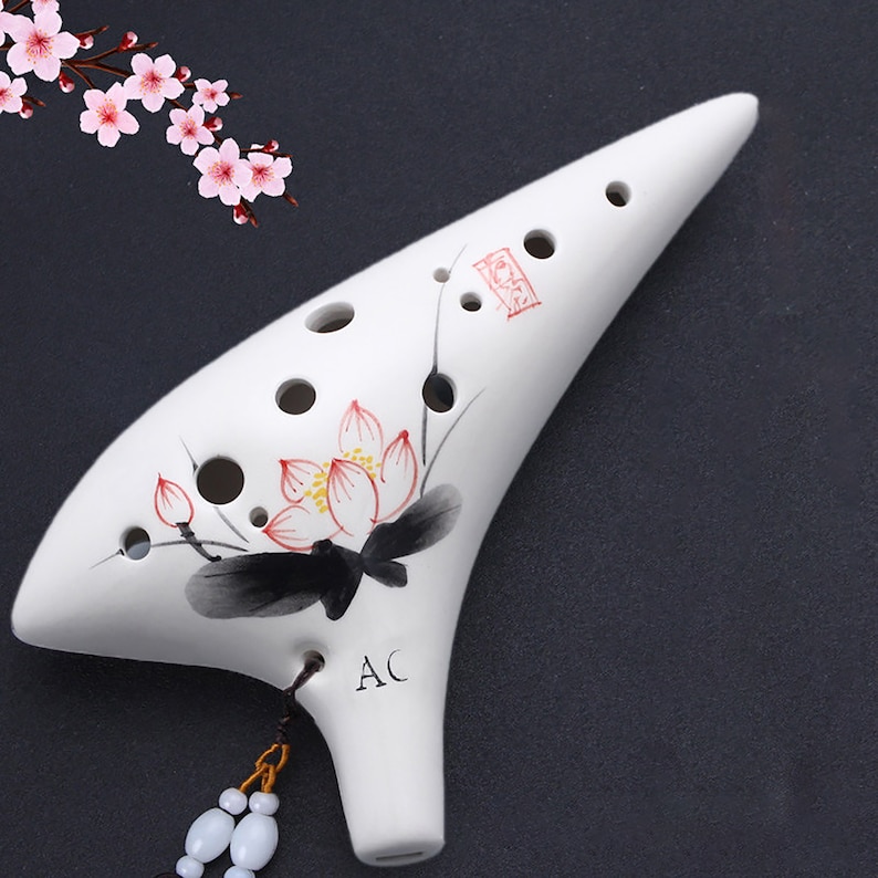 12 Hole Professional Ocarina, Ceramic Ocarina, Alto C Tone Classic Flute Instruments, Ceramic Musical Instruments, Musical Instruments H