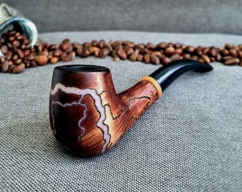 Wood tobacco pipe Handcrafted gift for smokers