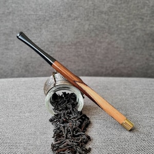 Tobacco & pipe holder, Long Cigarette holder, Wooden Holder,  Handmade 6.57&quot;/167mm, Fits regular cigarettes, Christmas gift