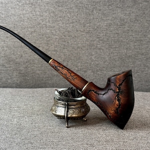 Churchwarden Pfeife 'Tree Of Gondor' Aus Herr Der Ringe – Handgefertigte Holz-Tabakpfeife, 250 Mm, Birnenholz & Acryl