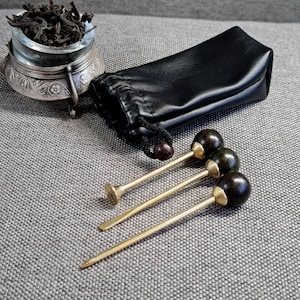Pipe tamper Pipe cleaner Reamer Tamper Brass Wood Pipe accessories Gifts for Smokers