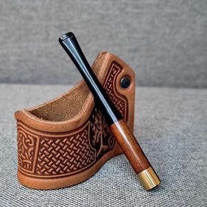 Boquillas de madera de 10 cm de largo, hechas a mano. Para cigarrillos comunes.