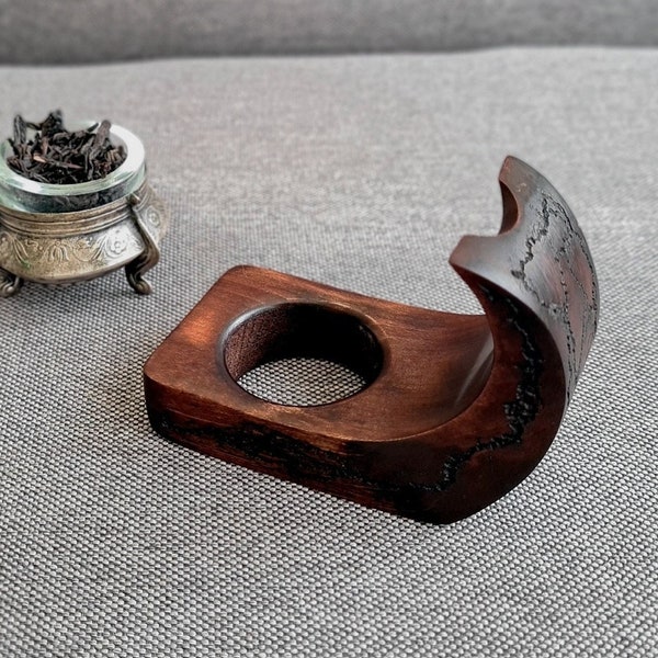 Tobacco pipe stand Pipe Holder for smoking bowl Pipe Stand for 1 Wooden pipe stand  Pipe holder handmade  Single pipe rack
