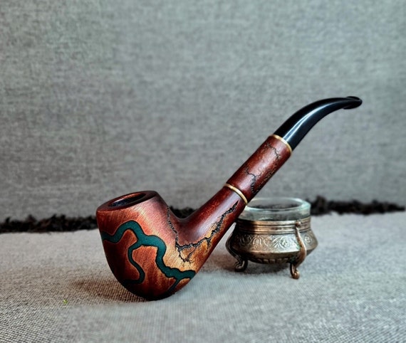 Smoking Pipe Wood Tobacco Pipe Gift for Smokers Christmas Gift Smoking Pipe  Exclusive Wooden Pipes Smoking Cup Pipes 9 Mm Filter