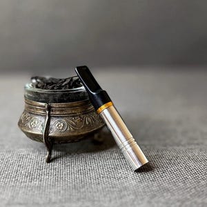 Handcrafted 2.4&quot; Long Cigarette Holders. For Regular Cigarettes. Metal cigarette holder