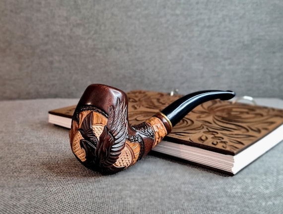 tobacco pipes dillard or Smoking Starter Set Pear Wood Churchwarden Pipe With Tamper  Long Stem Kit Smoker Gift Danish Rustic Top Zulu (A)