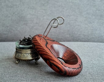 パイプスタンド - ナシ材で手作りされたタバコパイプ - 喫煙ボウル用の