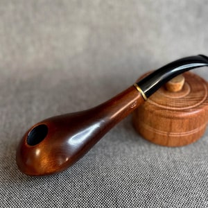 Handcrafted Pear Wood Tobacco Pipe: Long pipe 6.7&quot;, 9mm Filter