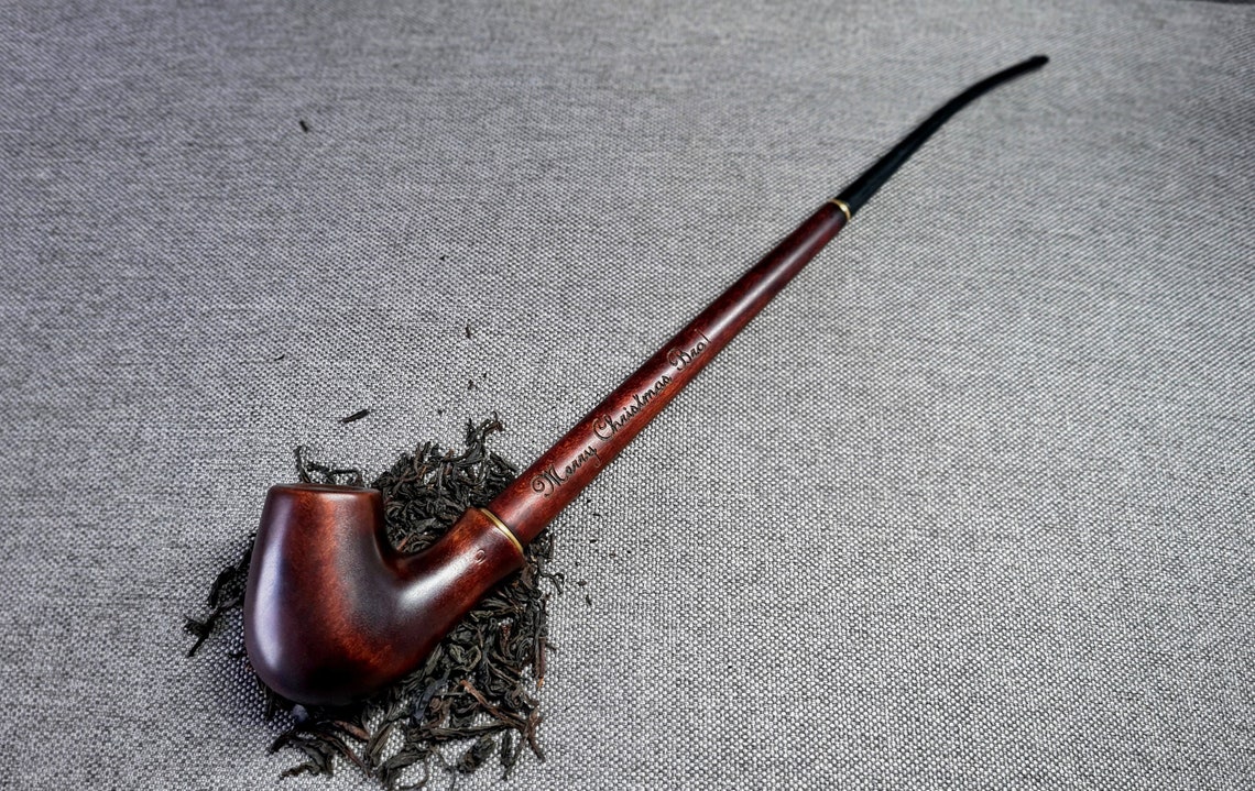Long smoking pipe Wooden Tobacco pipes Long stem Pipe Hand Etsy