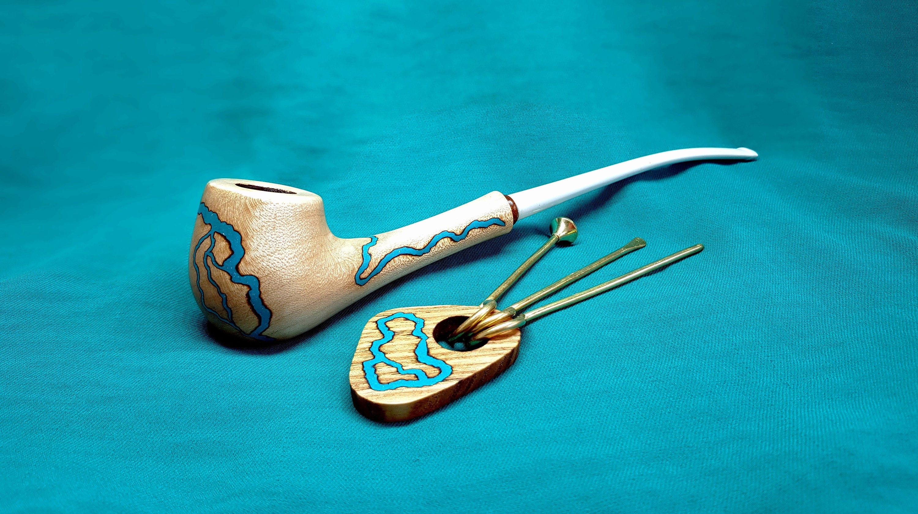 Wood smoking pipe & Cleaning tool Briar pipe Tobacciana pipe Etsy