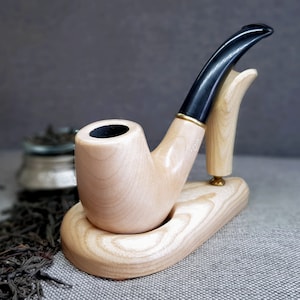 Pipe stand Pipe rack Tobacco bowl Holder for pipes Christmas gift