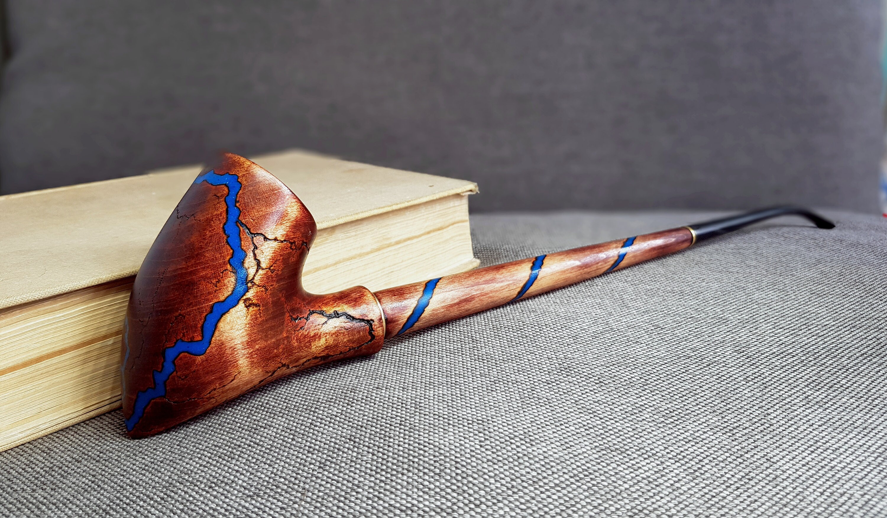 MUXIANG Briar Gandalf Churchwarden Tabakpfeife – Handgefertigt, Lange Pfeife Für 9 Mm Filter, 26,7 Cm Lang