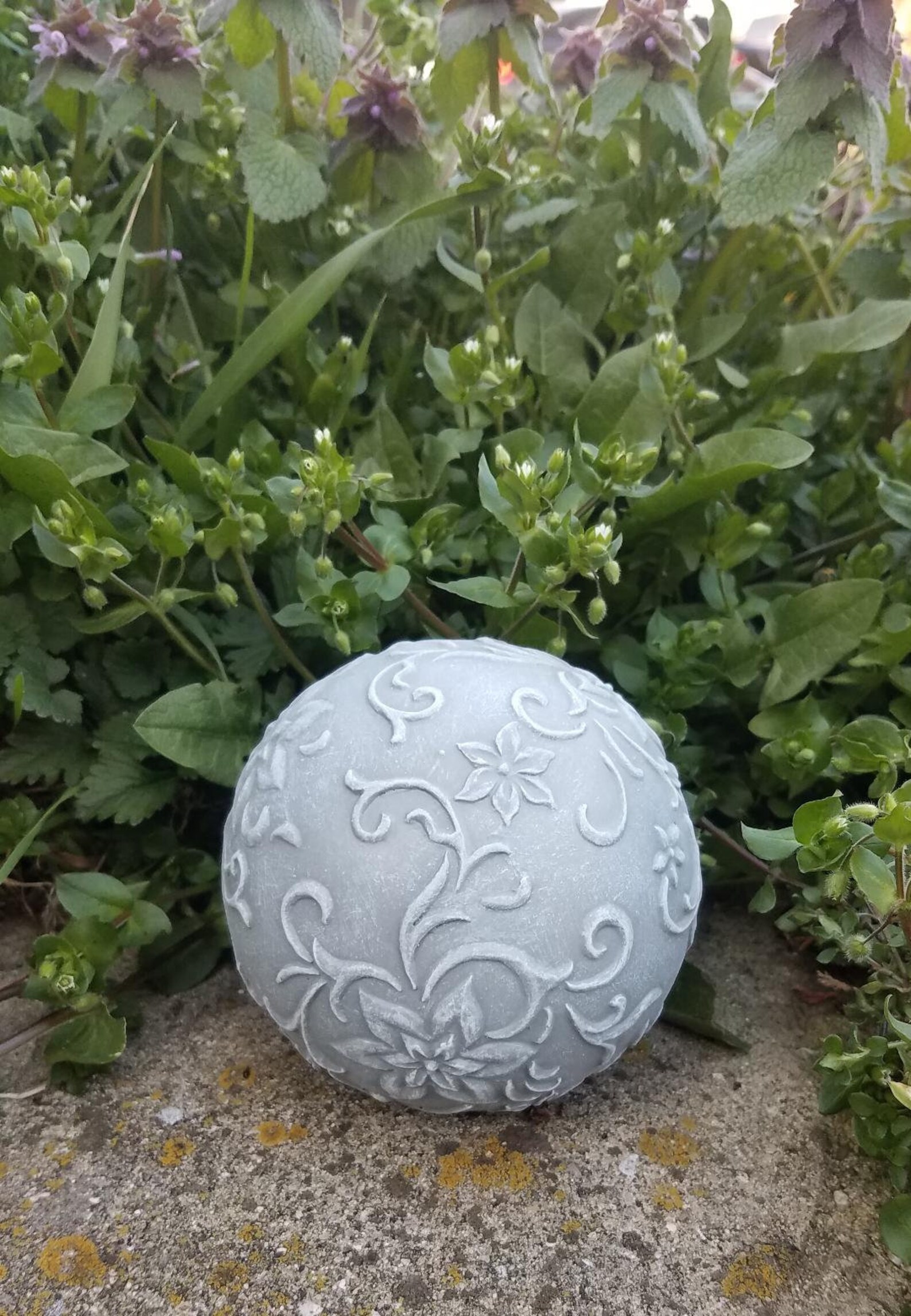 Small Garden Ball Concrete Garden Ball Statue Sphere Garden Etsy